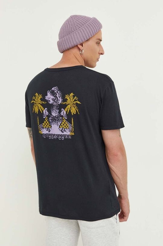 

Хлопковая футболка Quiksilver, черный