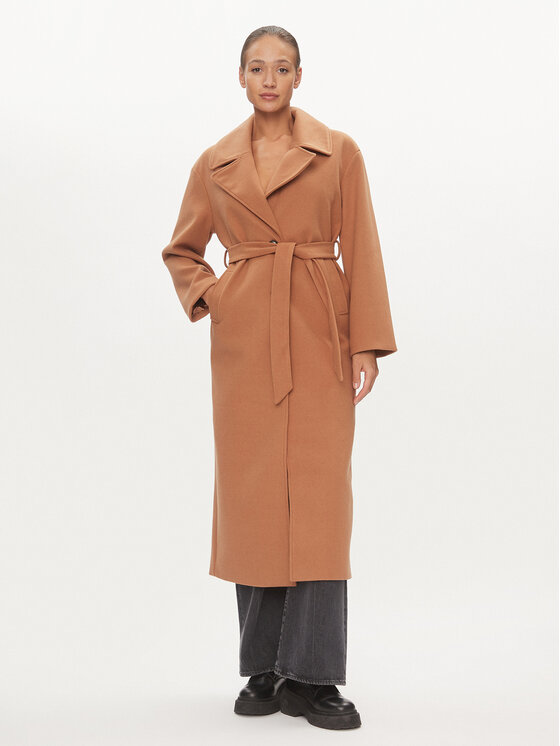 Переходное пальто стандартного кроя Yas, коричневый