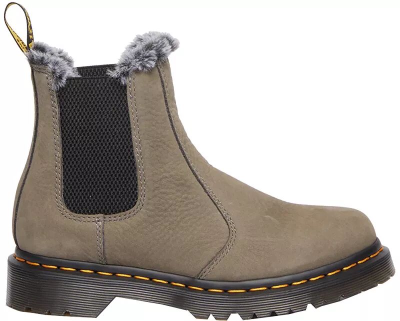 Женские повседневные ботинки челси на подкладке из искусственного меха Dr. Martens 2976 Leonore, серый