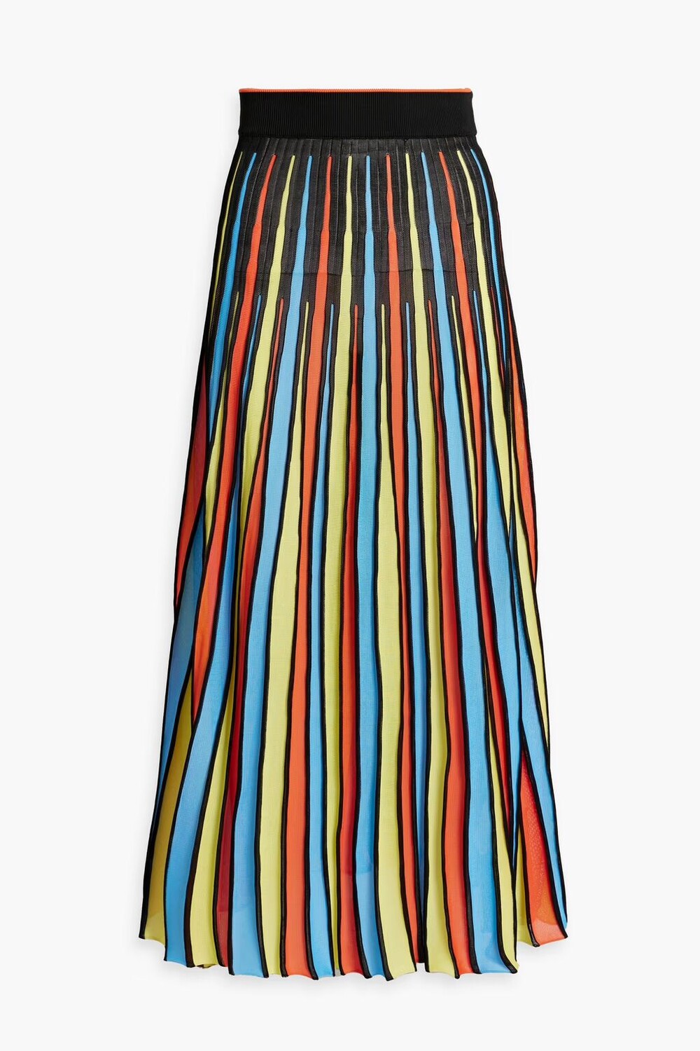 

Полосатая трикотажная юбка миди Msgm, синий