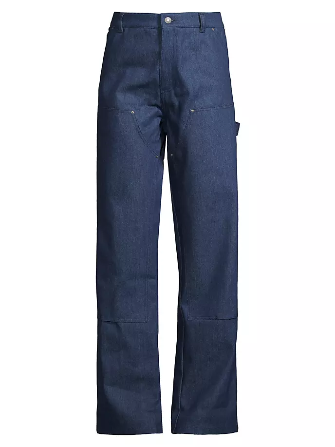 Джинсовые рабочие брюки унисекс с двойным коленом Sky High Farm, синий
