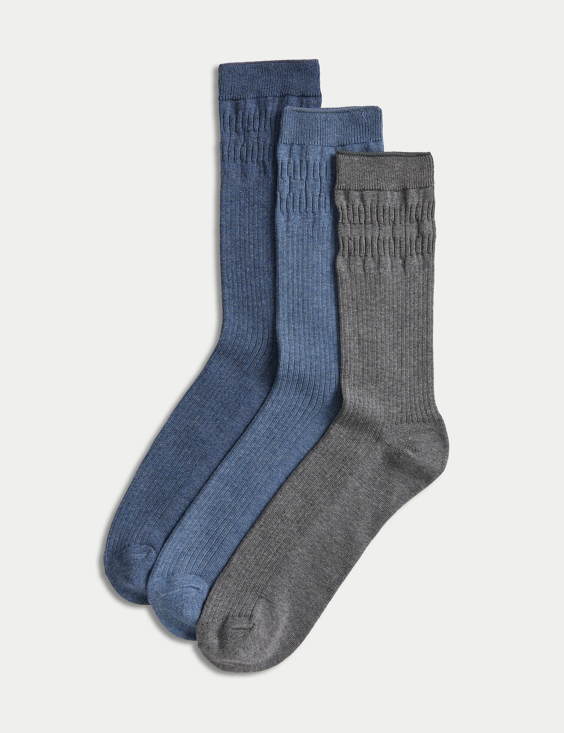 3 пары носков Gentle Grip Cool & Fresh Marks & Spencer, синий микс