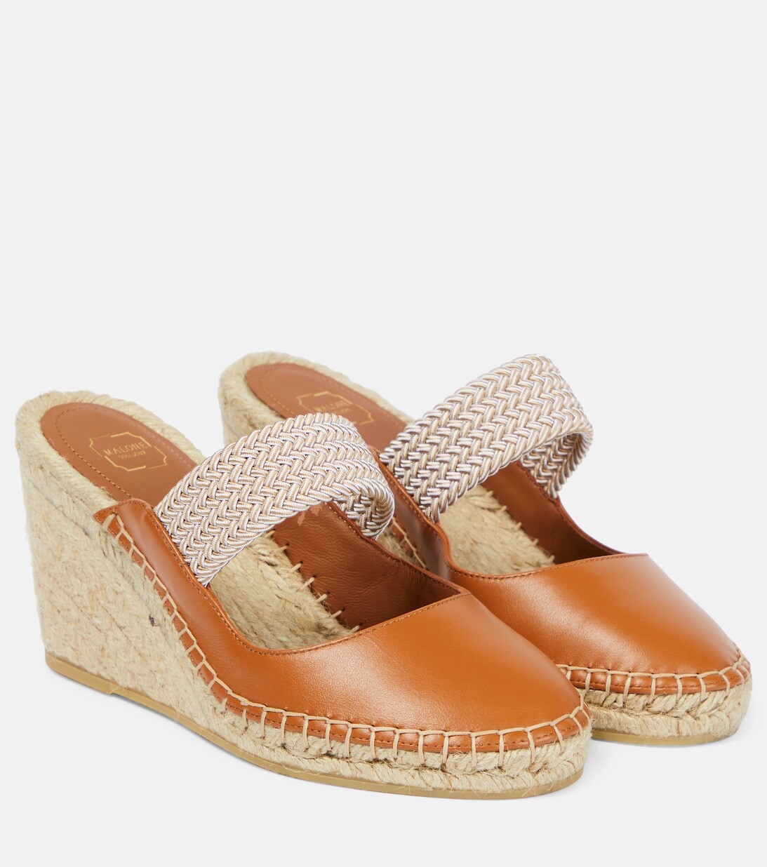 

Кожаные эспадрильи на танкетке Siena 70 Malone Souliers, коричневый