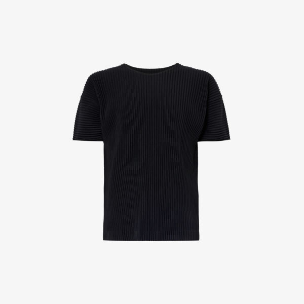 

Базовая трикотажная футболка со складками Homme Plissé Issey Miyake, черный