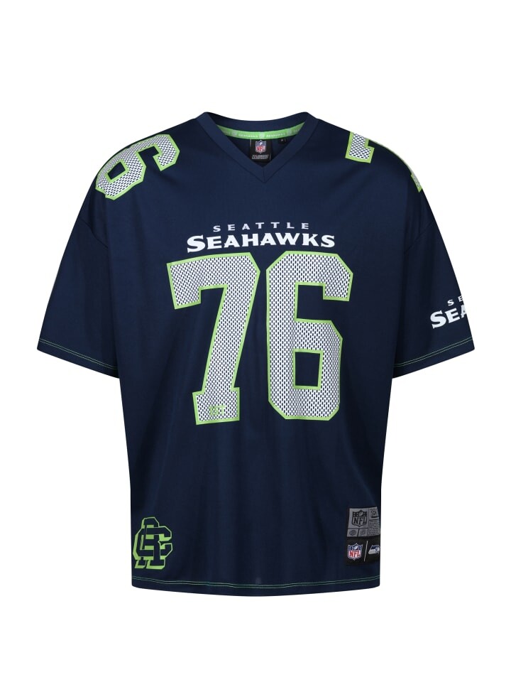 

Футболка Recovered NFL Seahawks Est 76 Oversized, цвет blau-schwarz