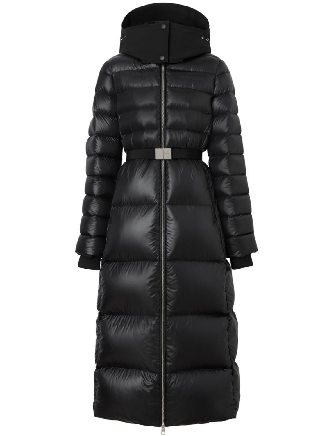 

Burberry пуховик с контрастным капюшоном, черный