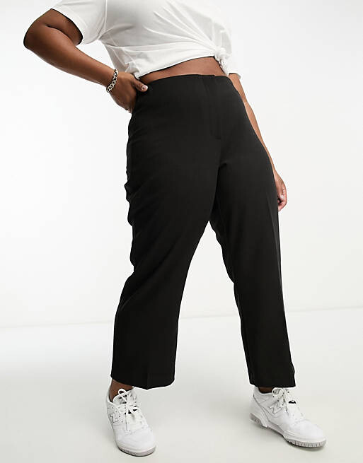 

Черные строгие брюки прямого кроя Vero Moda Curve, Черный
