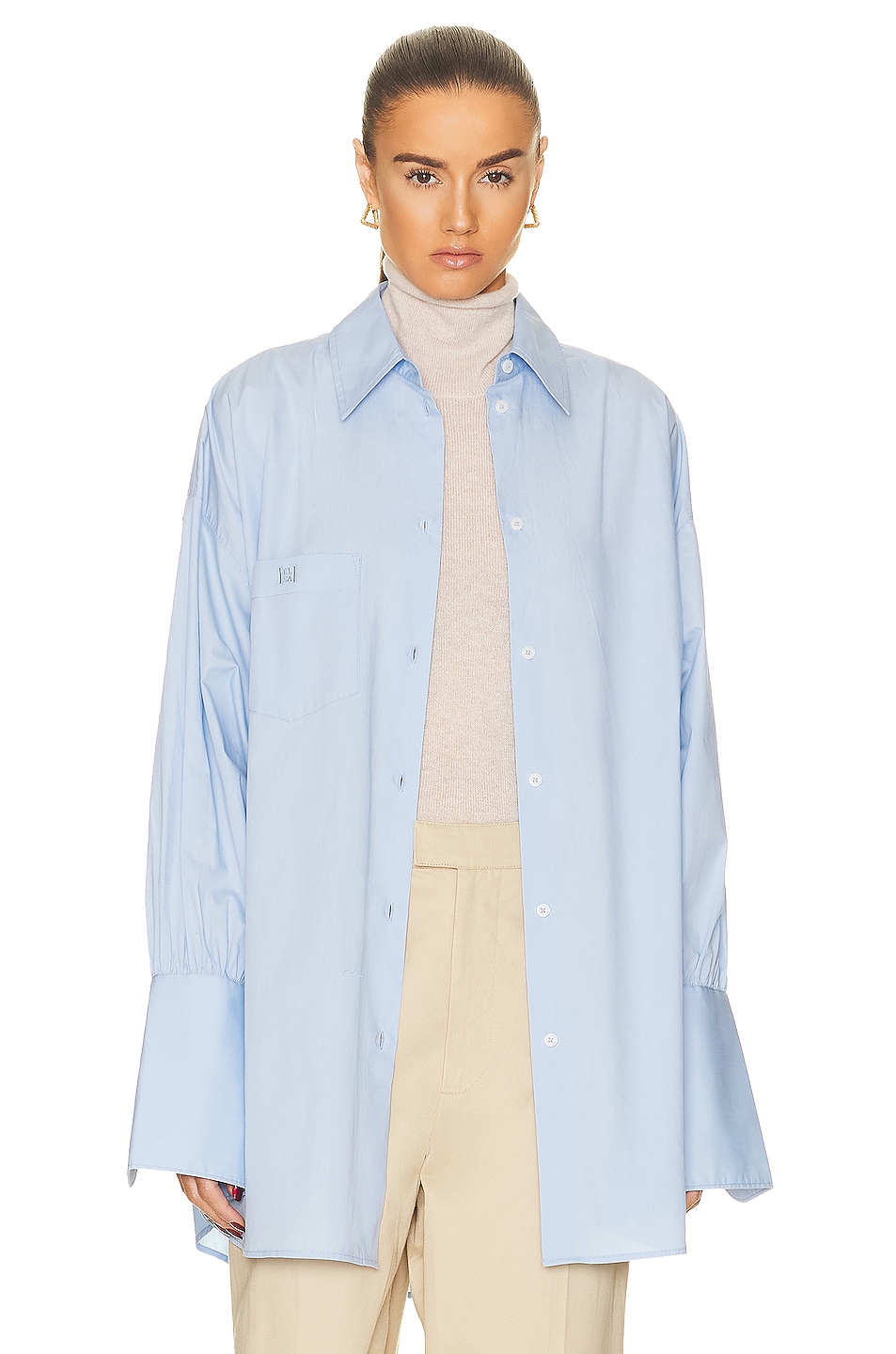 

Рубашка Helsa Cotton Poplin Oversized, цвет Sky Blue