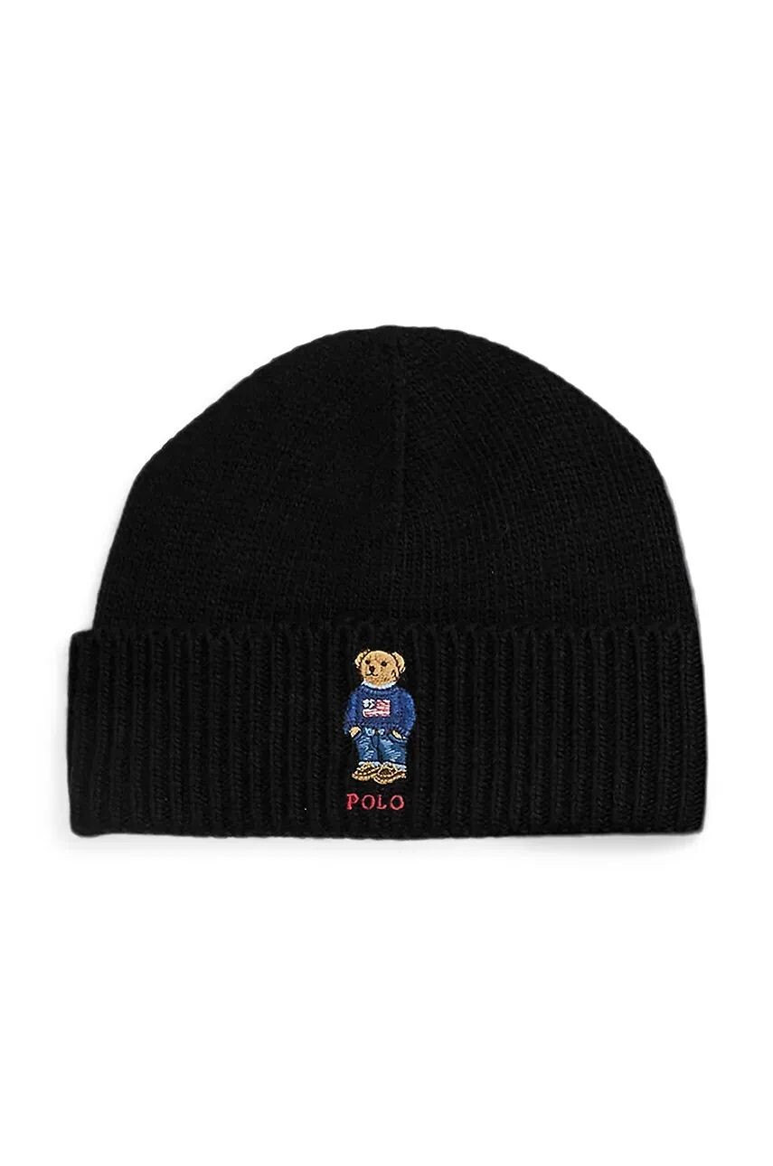 

Шапка и шарф Polo Ralph Lauren с добавлением шерсти, черный