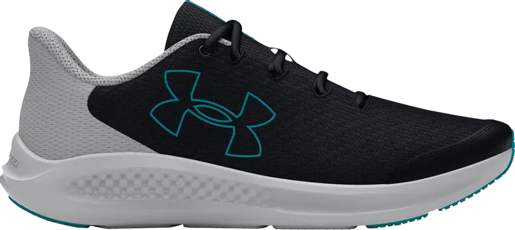 

Кроссовки Charged Pursuit 3 GS 'Big Logo - Black Circuit Teal', черный