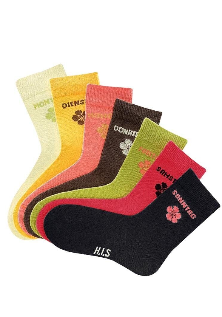 

Носки H.I.S, цвет weiß, gelb, rosa, braun, grün, pink, schwarz