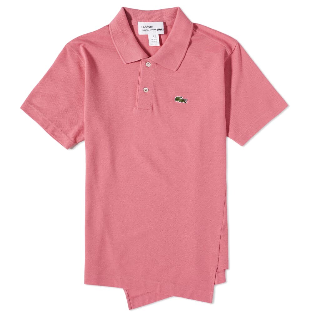 

Comme des Garçons Shirt x Lacoste Асимметричная рубашка-поло, розовый