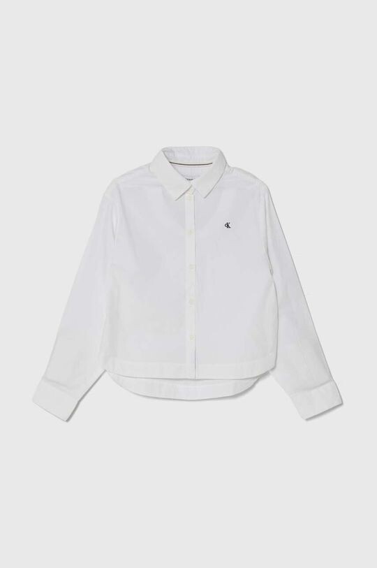 

Детская хлопковая рубашка Calvin Klein Jeans, белый