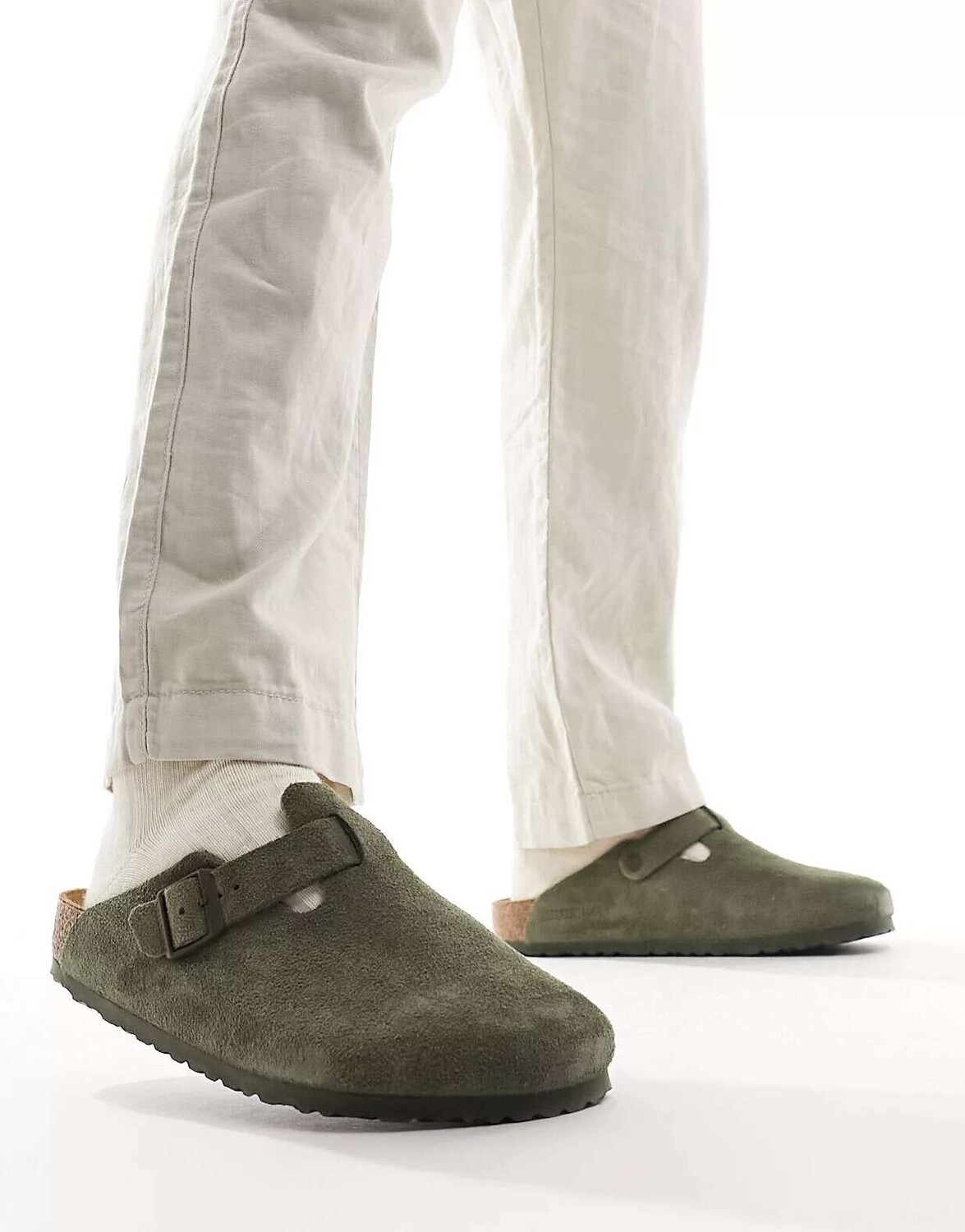 

Сабо Birkenstock Boston зеленого тимьяна