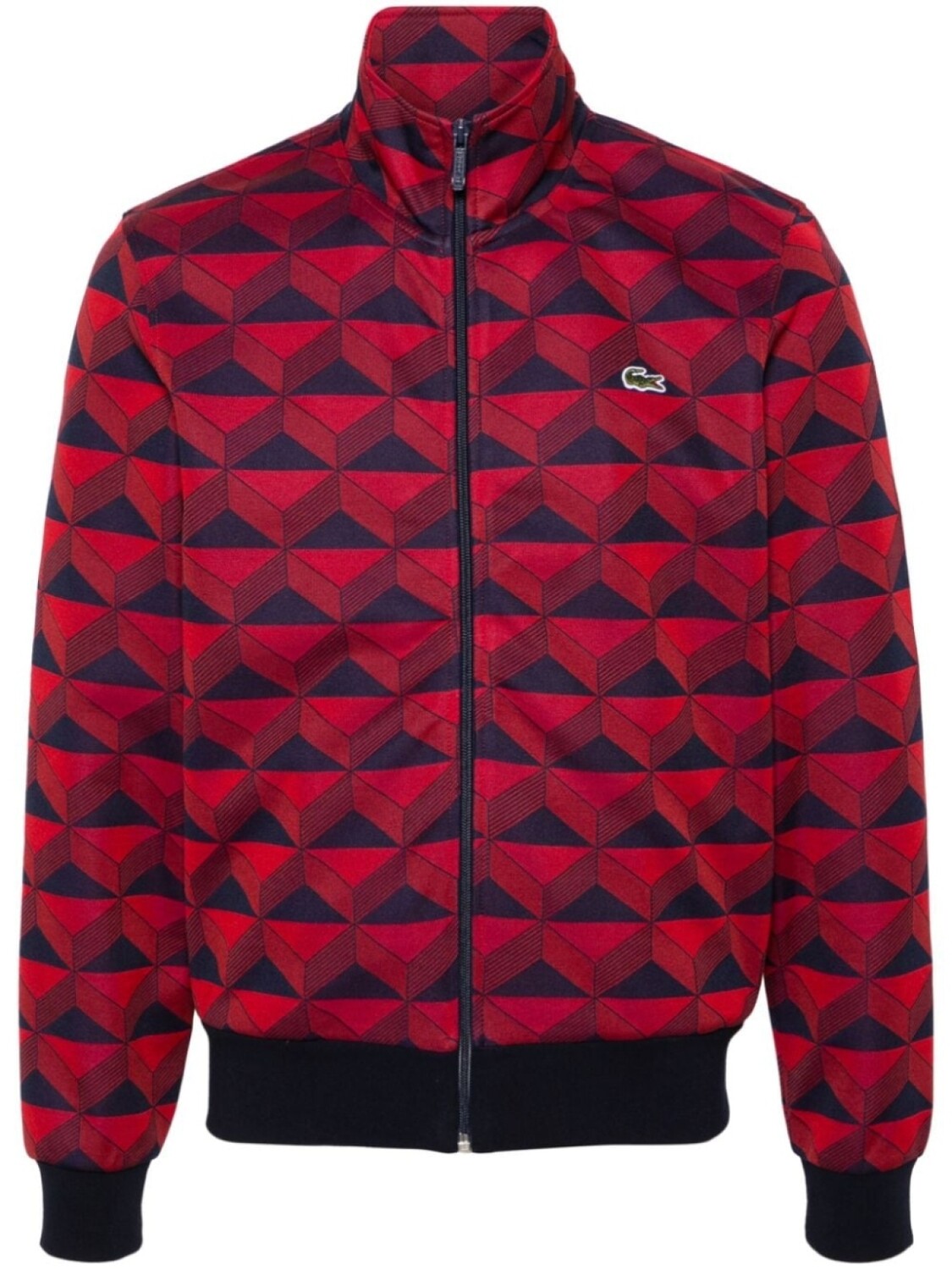 

Жаккардовая толстовка на молнии Lacoste, красный