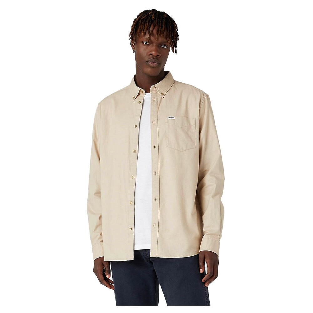 

Рубашка с длинным рукавом Wrangler 1 Pocket Button Down Regular Fit, бежевый