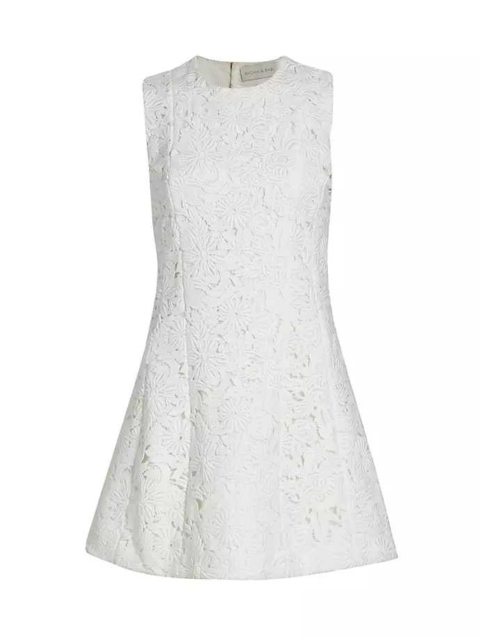 

Мини-платье Mon Coeur с кружевом и вырезом в форме сердца Sachin & Babi, цвет off white