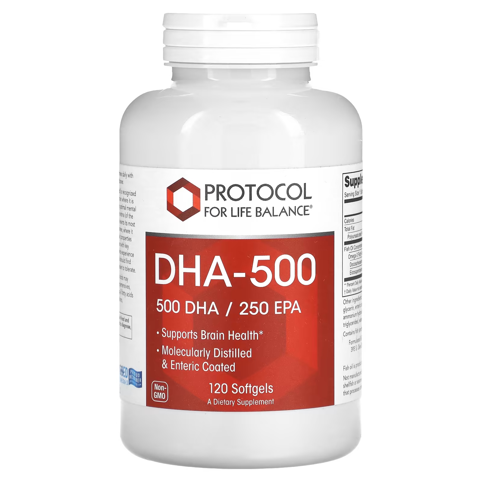 ДГК-500, 120 мягких таблеток Protocol for Life Balance protocol for life balance мультивитамины для беременных с дгк 250 мг 90 мягких таблеток