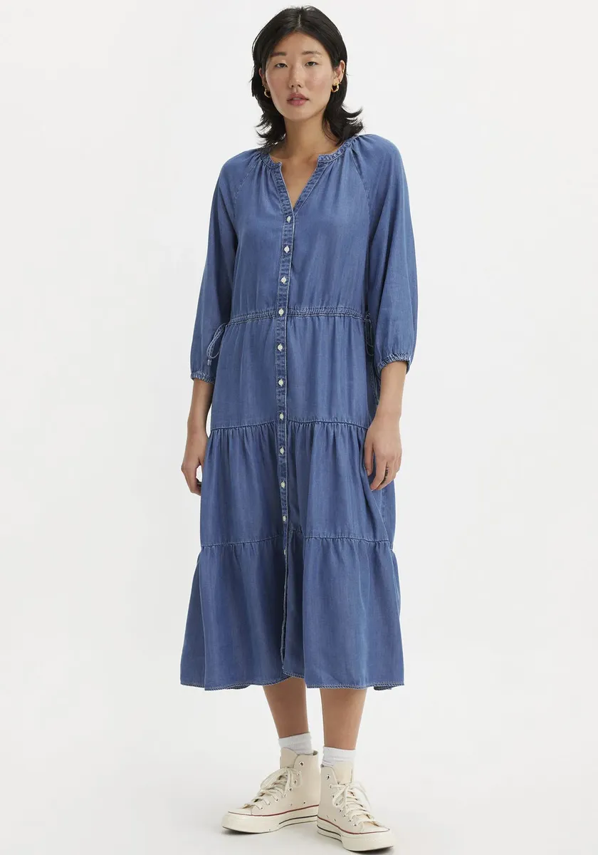 Джинсовое платье Levi's "CECILE MIDI DRESS MED I", цвет Paper Map 3
