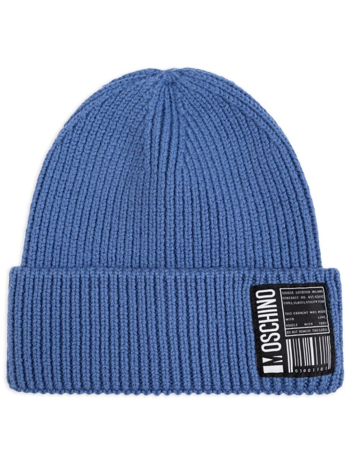 

Moschino шапочка со штрих-кодом, синий