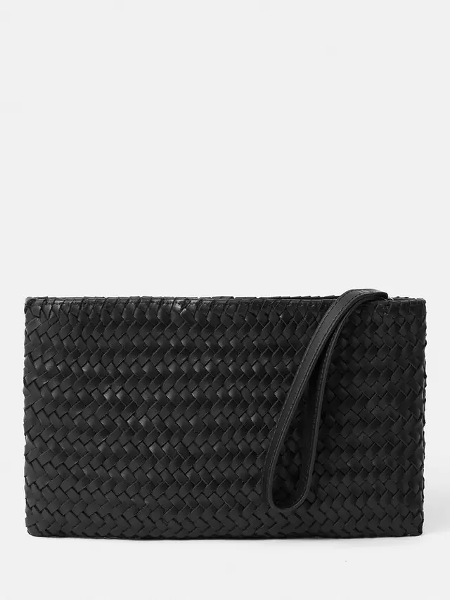 

Клатч Jigsaw Woven Leather, черный