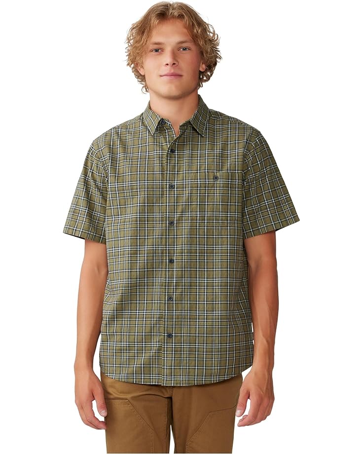 Рубашка Mountain Hardwear Big Cottonwood Short Sleeve, цвет Combat Green Canopy Plaid