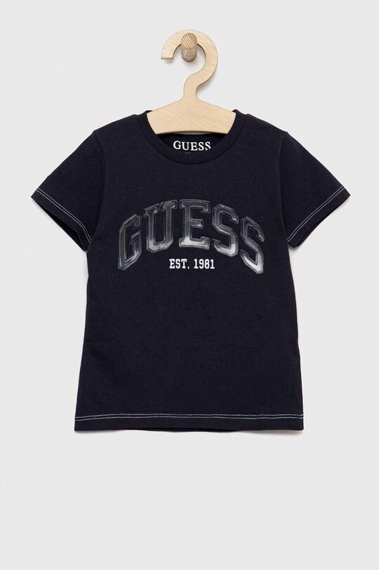 

Хлопковая футболка для детей Guess, темно-синий