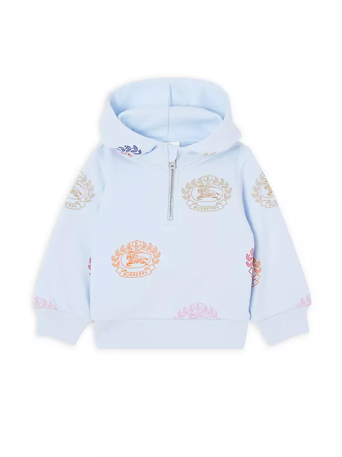 

Толстовка из хлопкового трикотажа Sidney для маленьких мальчиков и маленьких мальчиков Burberry, цвет pale blue