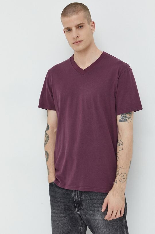 

Компания Холлистер хлопковая футболка Hollister Co., фиолетовый