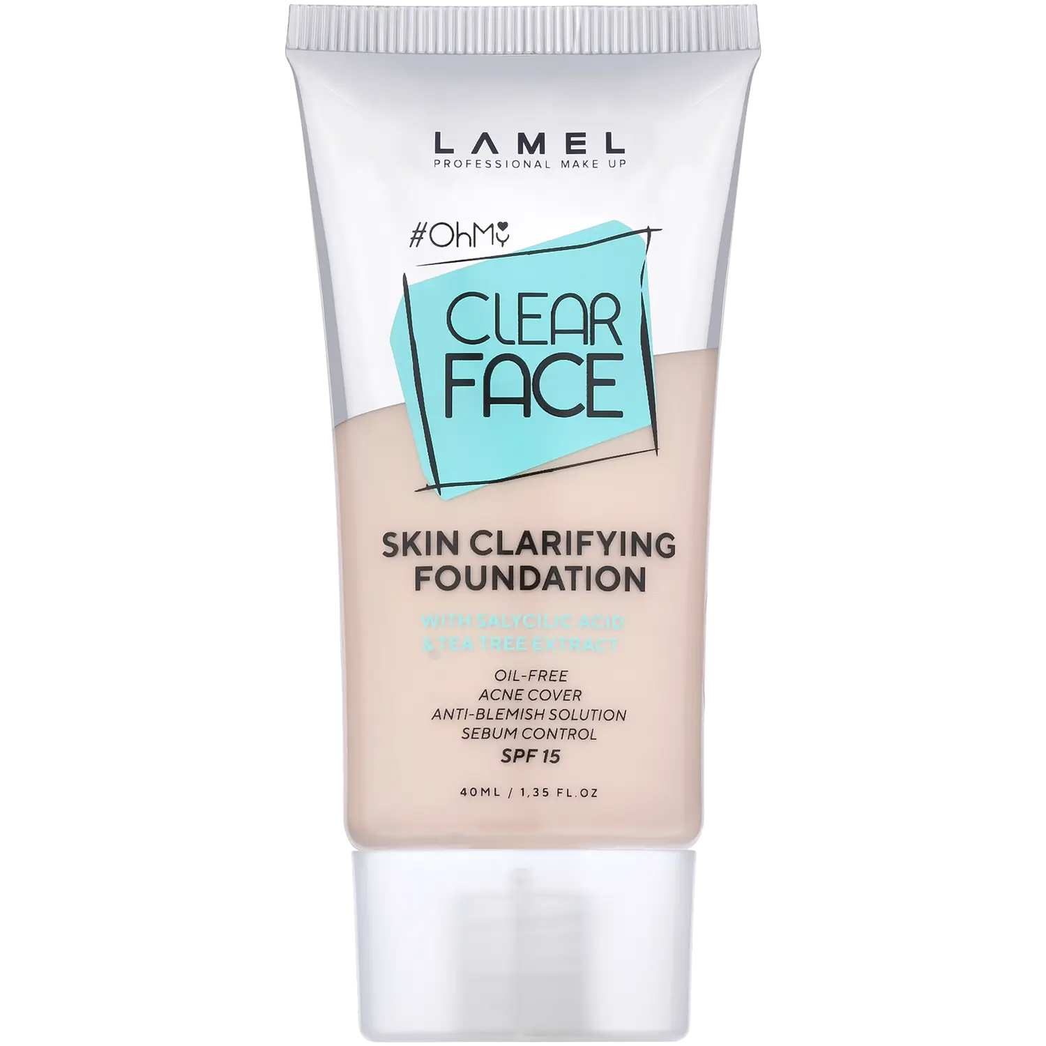 

Тональный крем для лица 4 Lamel Oh My Clear, 40 мл