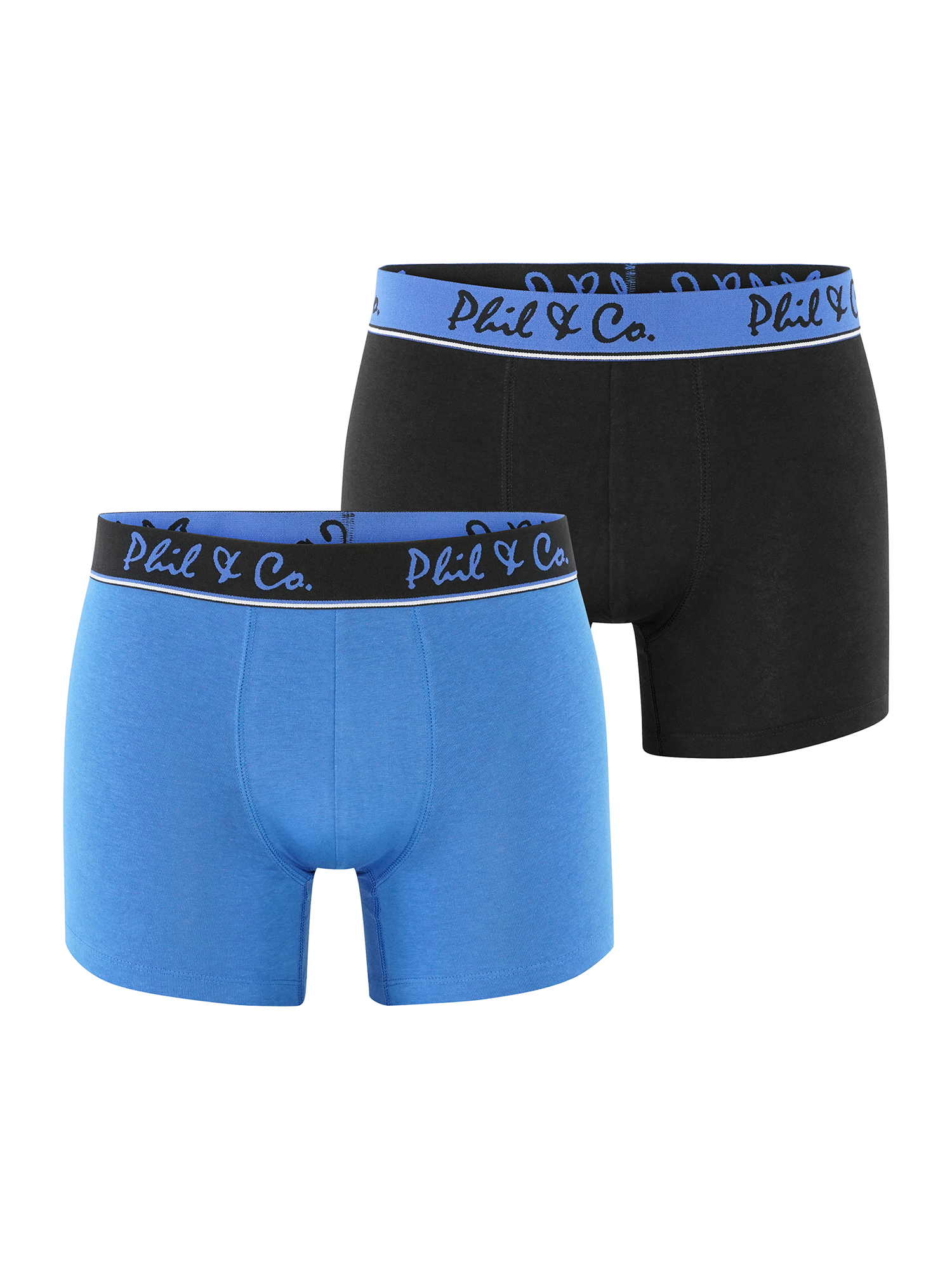Боксеры Phil & Co Berlin Retroshorts 2-Pack Jersey, цвет black blue