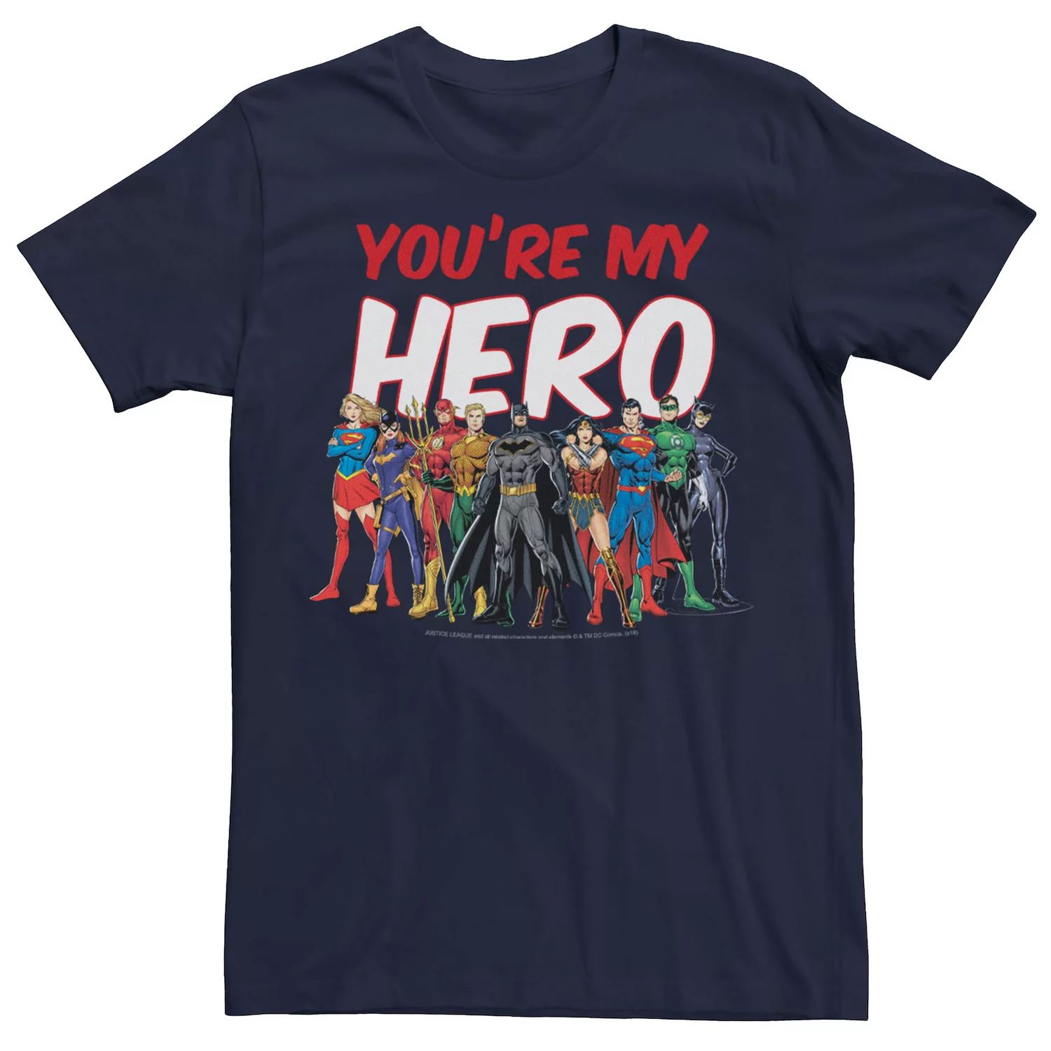 Мужская футболка «Лига справедливости: ты мой герой» DC Comics