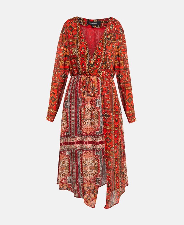 

Длинное платье Desigual, бордо