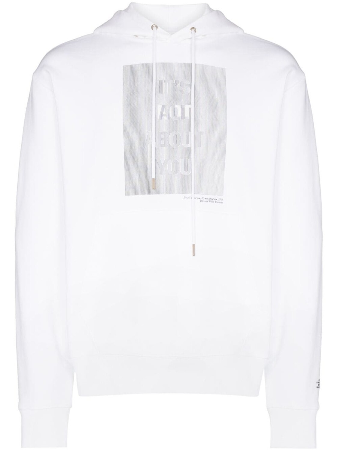 

Helmut Lang худи HWT lenticular с кулиской и принтом, белый