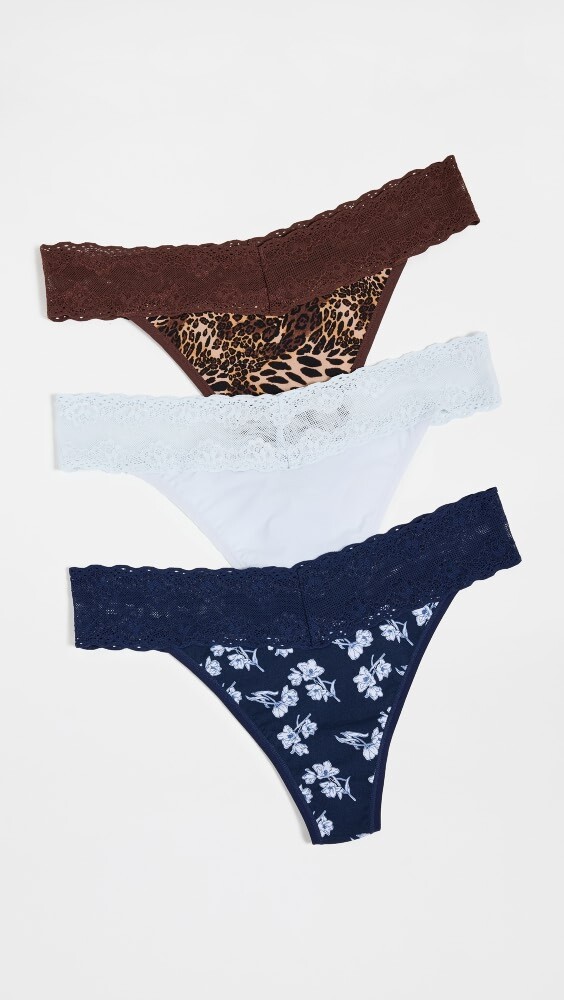 

Стринги Natori Natori Bliss Perfection One Size 3 шт, леопардовый