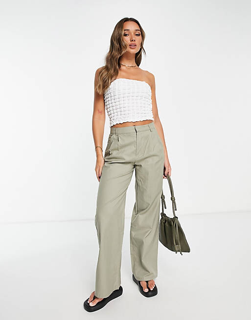 

Белое фактурное бандо Topshop