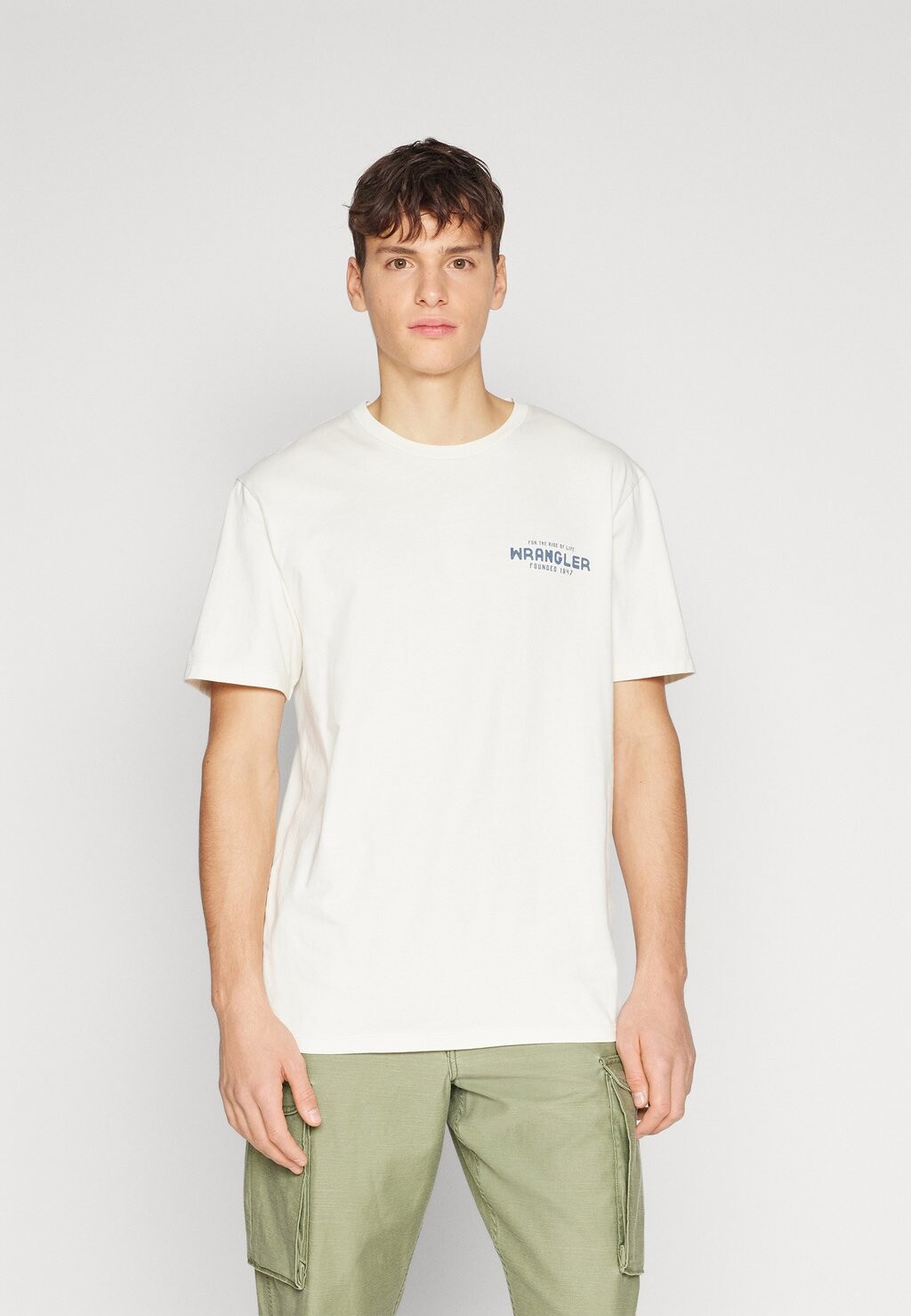 

Футболка с принтом GRAPHIC TEE Wrangler, цвет vintage white