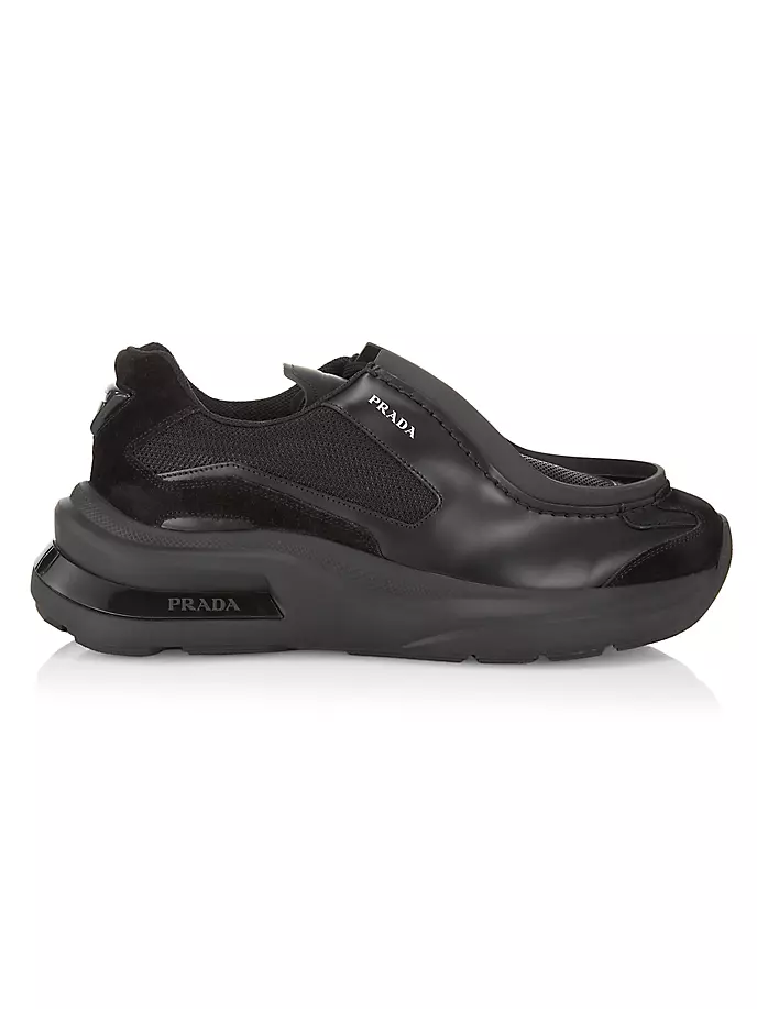 

Резиновые низкие кеды Burlotto Prada, цвет nero