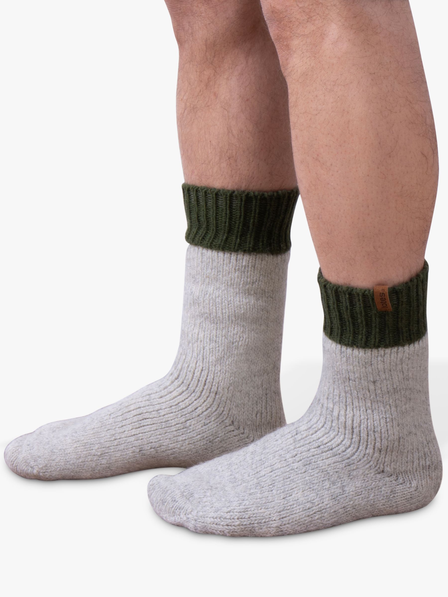 Массивные носки из термошерстяной смеси totes, серый/зеленый носки короткие с ярким цветным принтом 3 пары унисекс