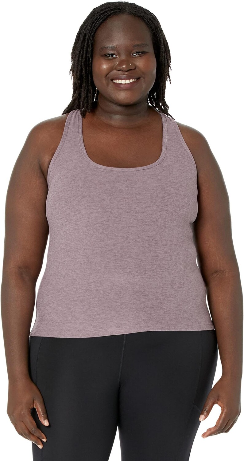 

Майка Spacedye Racerback больших размеров Beyond Yoga, цвет Silverberry Heather