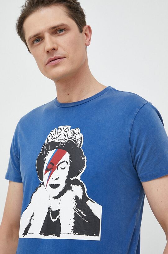 

Футболка из хлопка x Brandalized Guess, синий