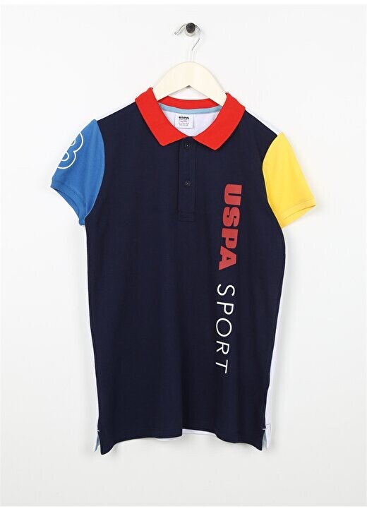 

Темно-синяя футболка-поло для мальчика с принтом T-MIDARKIDS U.S. Polo Assn., темно-синий