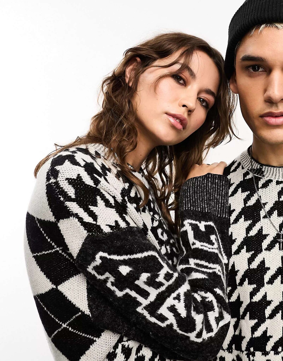 

Эксклюзивный черно-белый джемпер унисекс AllSaints x ASOS Billboard, Черный