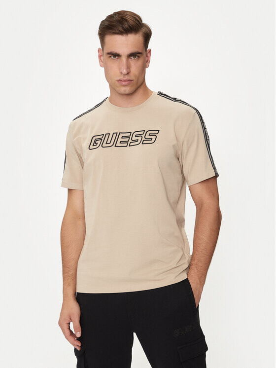 

Футболка стандартного кроя Guess, бежевый