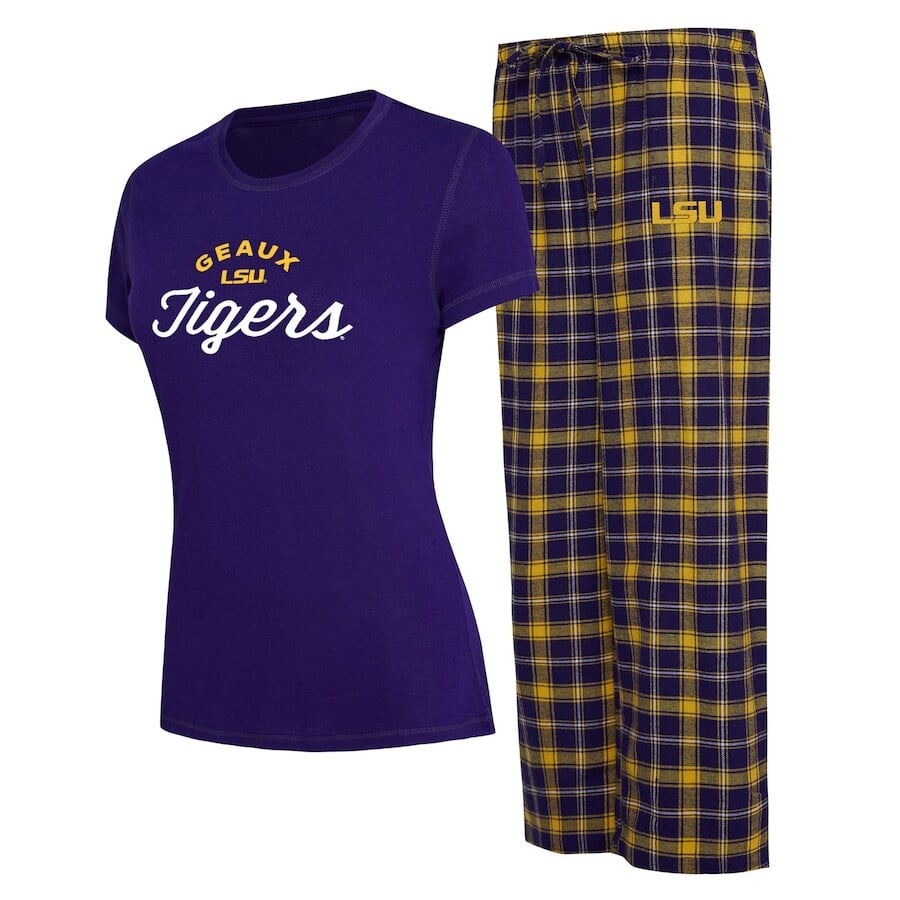 

Пижамный комплект Concepts Sport Lsu Tigers, фиолетовый