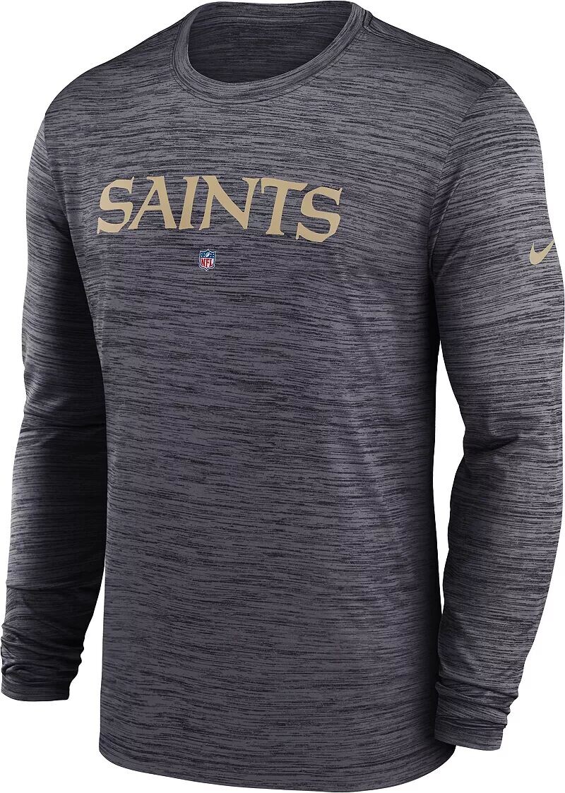 

Мужская черная футболка с длинным рукавом Nike New Orleans Saints Sideline Velocity