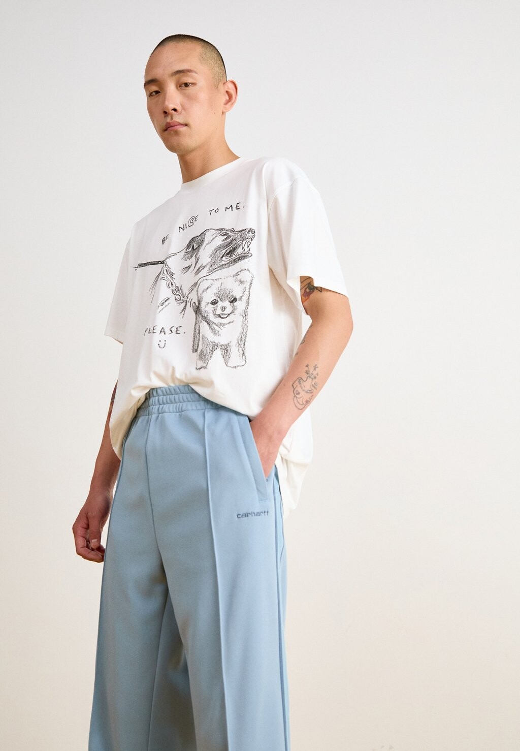 

Футболка с принтом PEPE BE NICE Carhartt WIP, белый
