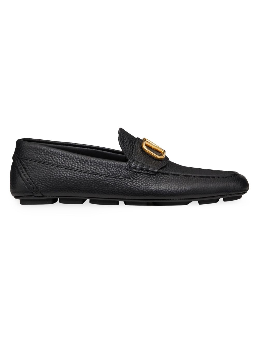 

Мокасины Vlogo Signature из зернистой телячьей кожи Valentino Garavani, черный