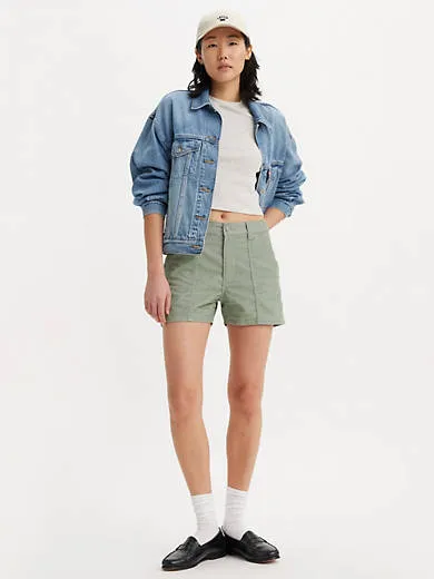 Легкие вельветовые женские шорты Carpenter Levi's, зеленый