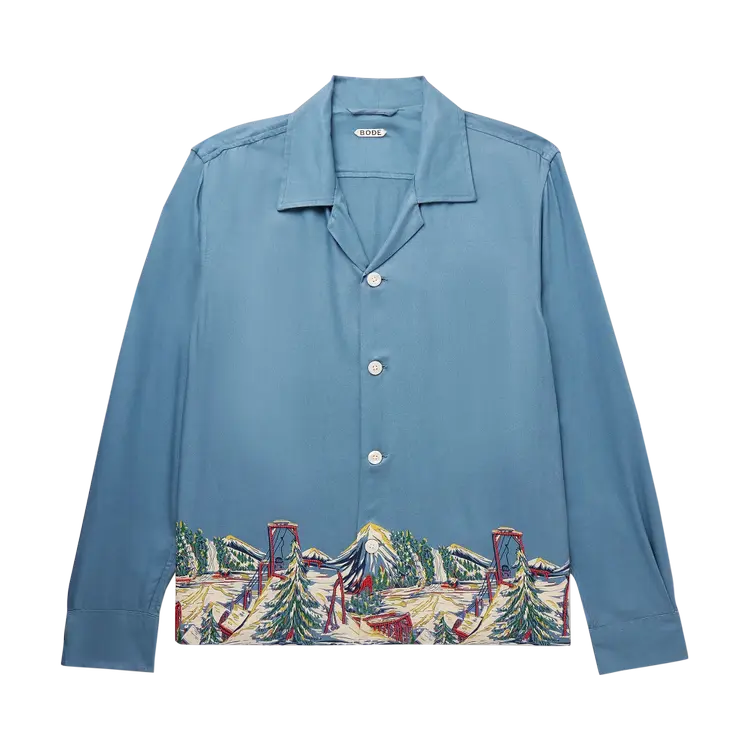 

Рубашка Bode Ski Lift Long-Sleeve 'Blue Multicolor', синий